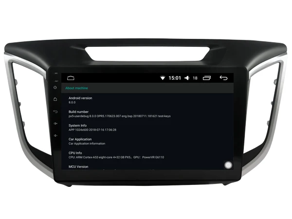 Clearance OTOJETA DSP stereo carplay android 8.1.2 car radio for hyundai creta 2017 IX25 Gps navi Ips screen video player tape recorder 5