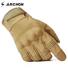 S.ARCHON Winter Tactical Camouflage Gloves Men Warm Full Finger Military Camo Mittens Paintball Airsoft SWAT Army Combat Gloves