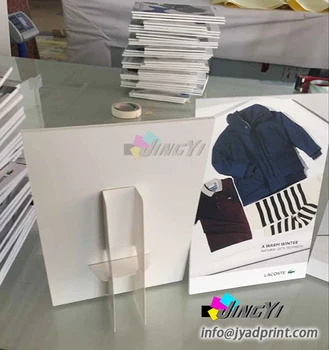 

Custom Printed Desk Display Coroplast Signs or KT Signs with easel back Table Display Stand
