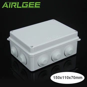 

IP65 Industry High Quality Electrical Wire dust-proof Rainproof Box ABS Plastic White Monitor Power Waterproof Junction Box