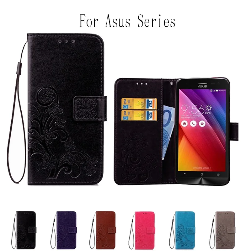 

Leather Wallet Phone Case For Asus Zenfone 3 3S 4 Max ZC554KL ZC521TL ZC553KL ZC520TL 3 Laser ZC551KL ZE520KL 4 Seflie Pro Cover