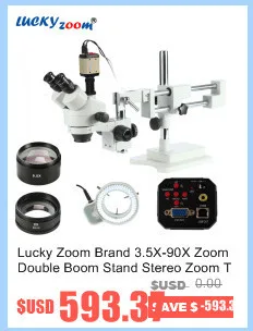 1 Set Luckyzoom Brand Professional 7X~45X Trinocular Stereo Zoom Vertical Zoom Microscope Free Shipping