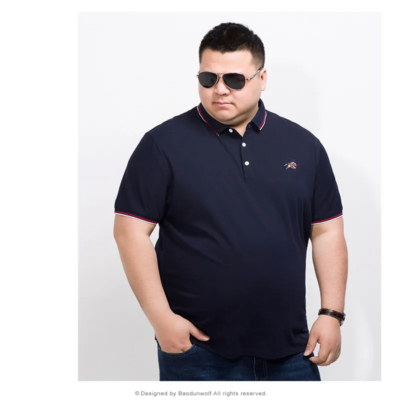 10XL 8XL 6XL 5XL 4XL Для мужчин Мужские поло Вышивка рубашка Рубашка с короткими рукавами
