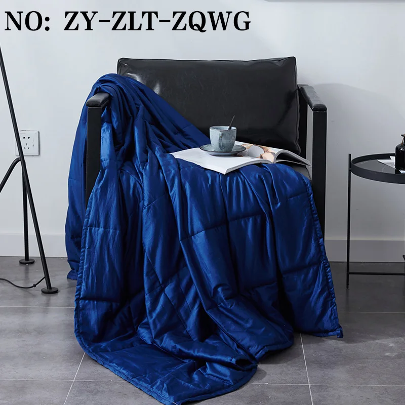 Хлопок тяжелое одеяло помощь для сна декомпрессионное одеяло сплошной цвет Весна кондиционер одеяло Гравитация одеяло подарок 153x203 см - Цвет: ZY-ZLT-ZQWG