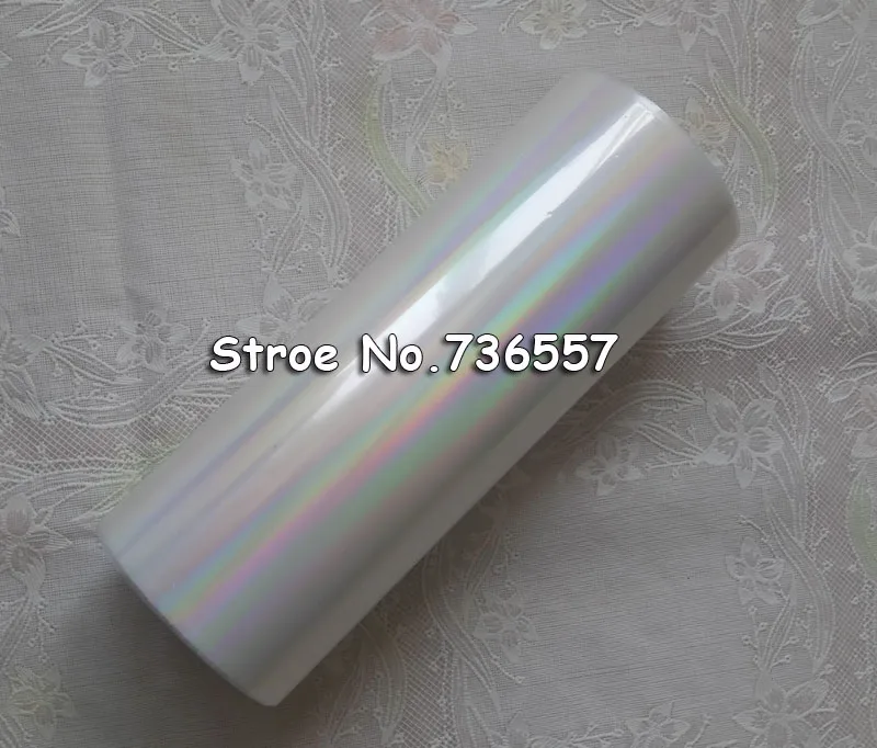 Holográfico da Folha Carimbo Quente Transparente Liso no Papel ou Plástico 16cm x 120m Y05 3 Material escolar e de escritório