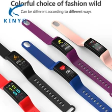 Умная цветная сердечного ритма IP68 при погружении на глубину, измеритель артериального давления, мониторинг кислорода умный спортивный браслет pk miband3