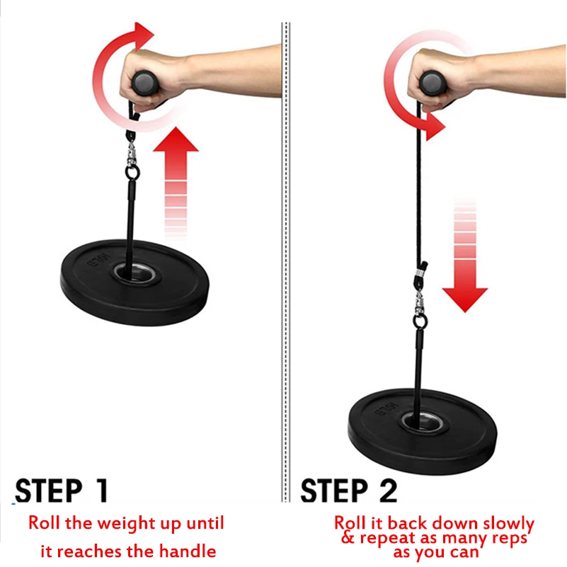 Тренажер на запястье и предплечье для тренажерного зала, усилитель, ручной захват, Силовой Роликовый тренажер, веревка для тяжелой атлетики, оборудование для тренировки талии
