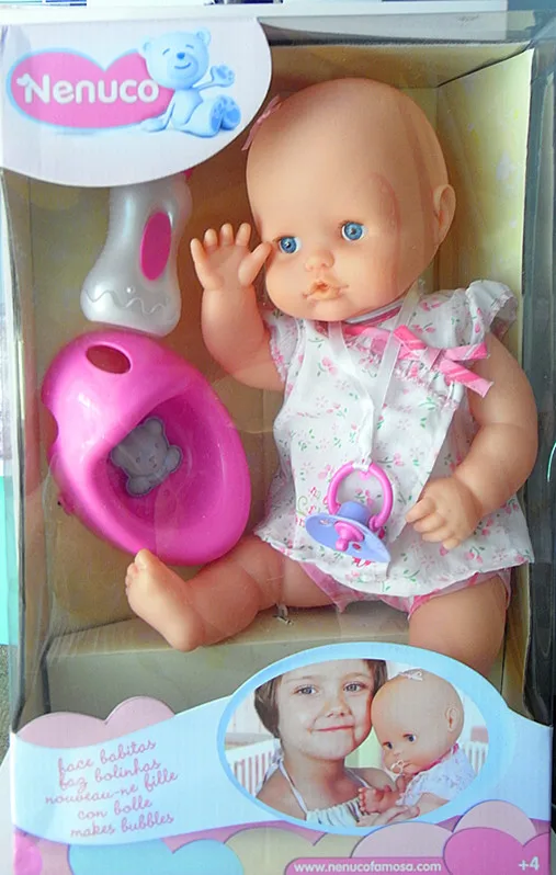 Nenuco bath nipple bare headed doll toy baby showerin Action & Toy
