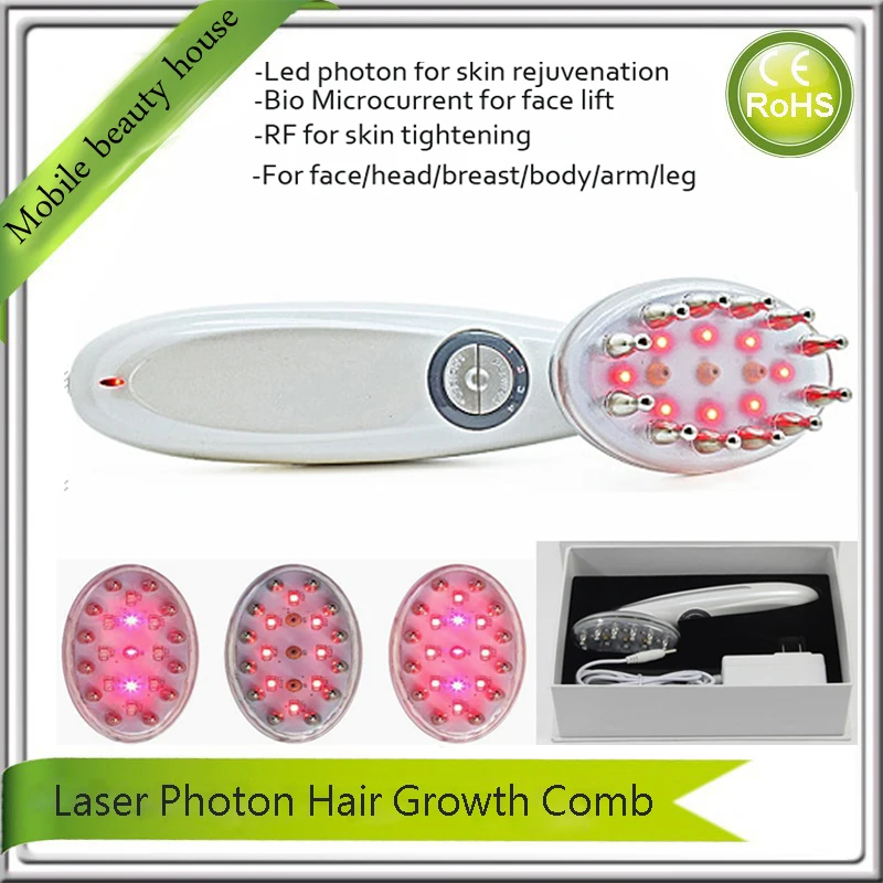 Anti Hair Loss Treatment Electric Laser Red Led Photon Light Therapy