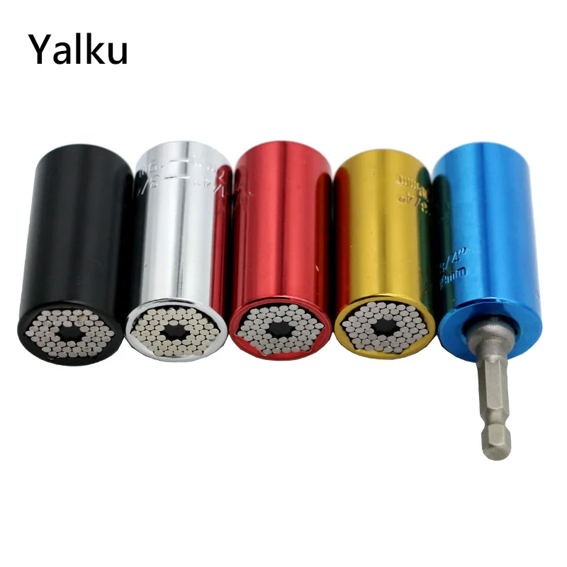 

Universal Torque Wrench Head Set Socket Sleeve Power Drill Ratchet Bushing Spanner Key Magic Multi Hand Tools Size Range 7-19mm