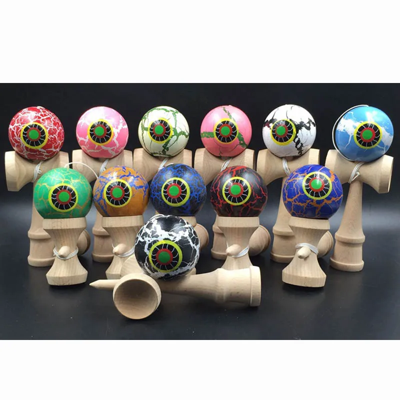 Crackle Eyes древесина бука Kendama шары умелые жонглирующие шары профессиональные игрушки игры на открытом воздухе для детей и взрослых