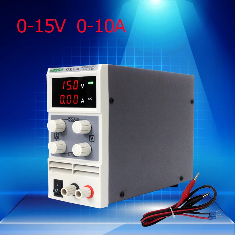 

15V 10A Mini Digital DC Power, Adjustable Power Supply 0.1V 0.01A Switch laboratory Scientific Voltage Regulators