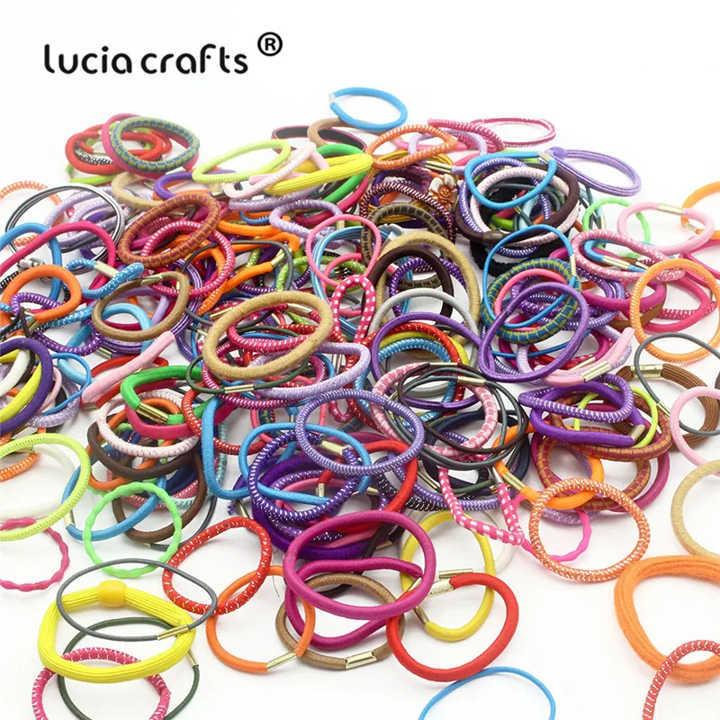 Lucia crafts 20 г красочные конский хвост держатель эластичные резинки для волос для маленьких детей веревка для волос DIY аксессуары для головных уборов I0709