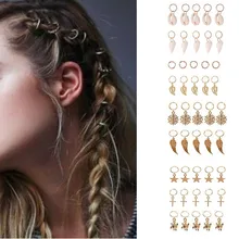 20 DIY Хип-хоп плетеная заколка для волос для женщин модное Золотое кольцо заколка для волос аксессуар для волос модный стиль#1222 BB