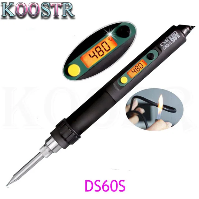 

CXG DS60S solder iron soldering welding iron tips 60W 220V anti-static with LCD Backlight temperature adjustable