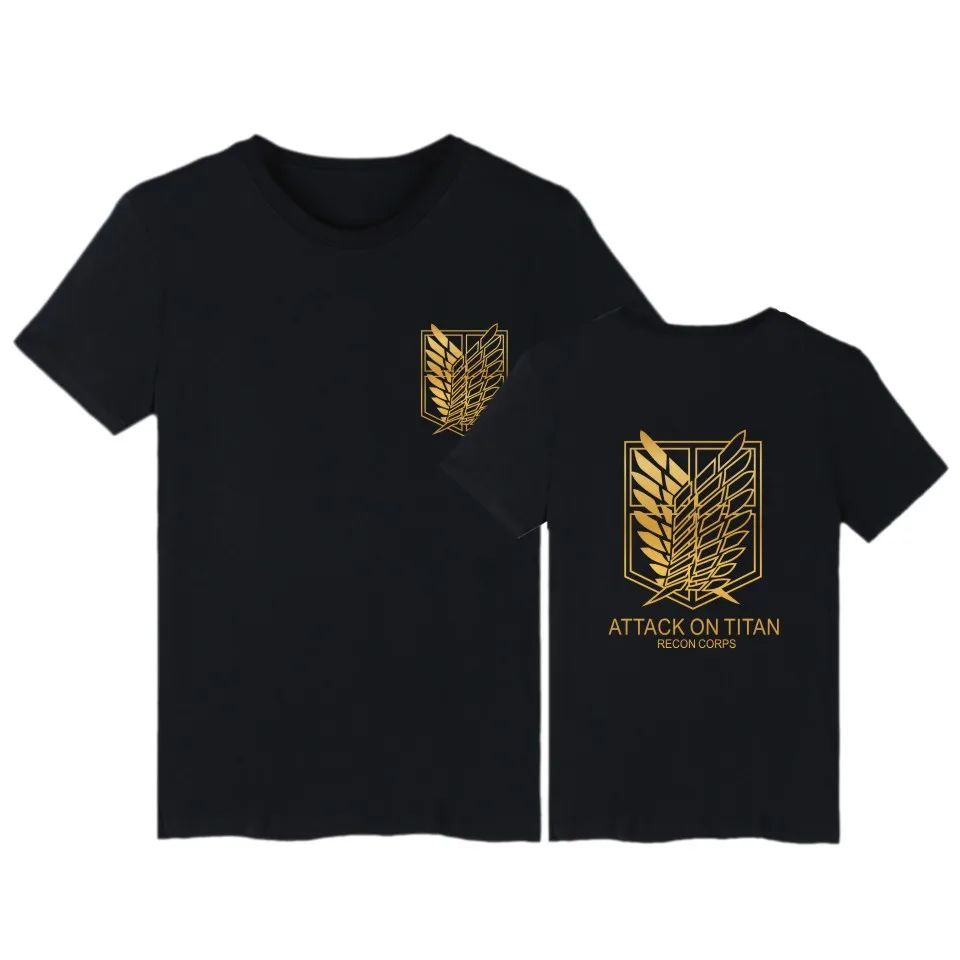 

2017 New Arrivals ATTACK ON TITAN T Shirt Men's Short Sleeve Brand Clothing Camisa Masculina Hip Hop Large Size Tops Tees