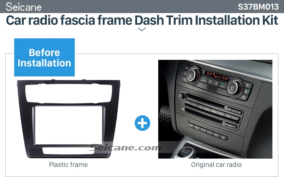Seicane 173*98 мм Автомобильная Радио фасции 2 DIN рамка для 2007 BMW 1 серии E81 DVD плеер стереоинтерфейс отделка панели для установки автомобильной панели