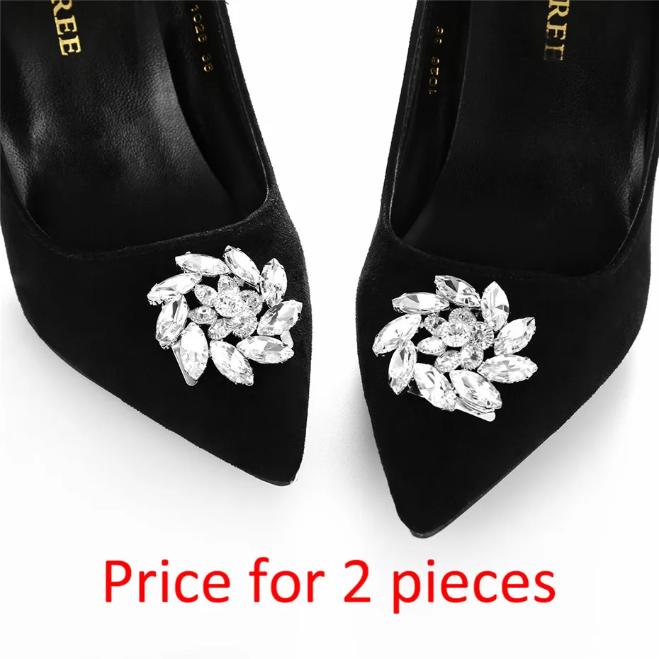 IngeSight. Z Элегантный Кристальный цветок зажим Шарм Стразы геометрический ножной браслет для женщин ювелирные изделия высокие аксессуары с каблуками - Окраска металла: Silver