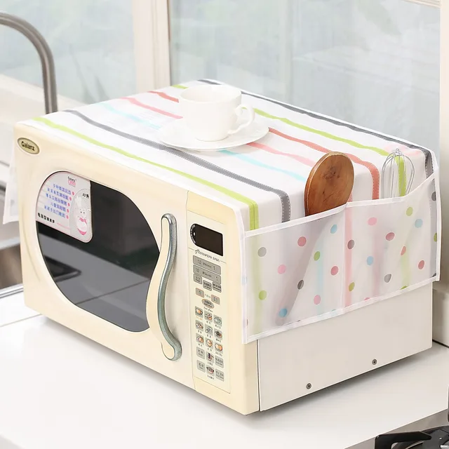 Special Price RUBIHOME Wholesale(6 pieces/lot) Home Decor Microwave Oven Dust Cover Plastic Flower Waterproof Oil proof Dustproof Storage Bags