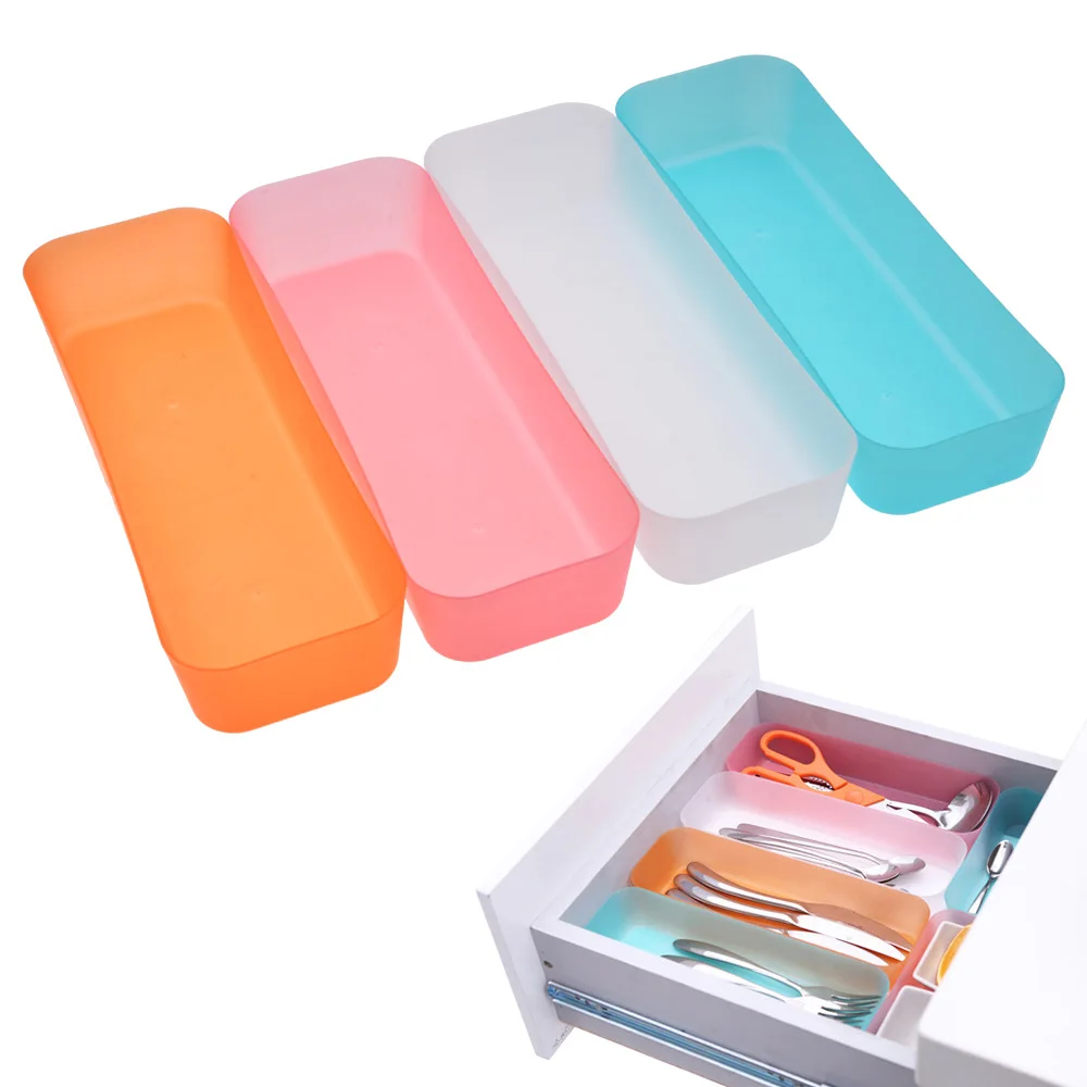 

TSSAAG 3 Sizes Adjustable Drawer Organizer Makeup Storage Box Jewelry Divider For DIY Home Kitchen Clear Tools New Arrival