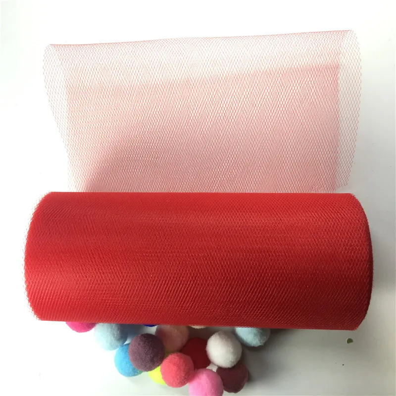 Фатиновая юбка-пачка «сделай сам» в рулоне 15 см, 25 ярдов, для свадебной вечеринки, декоративная юбка-пачка «сделай сам» из сетчатой ткани, рождественские детские юбки королевы - Цвет: C17 Red