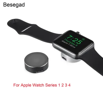 

Besegad Aluminum Alloy Wireless Charger Charging Station Holder with USB Cable for Apple Watch iWatch Series 1 2 3 4 38mm 42mm