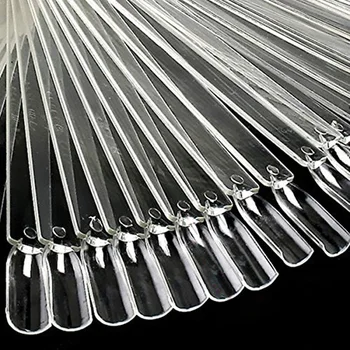 

Clear Transparent False Nail Art Polish Display Practice Fan Board Tool Kit
