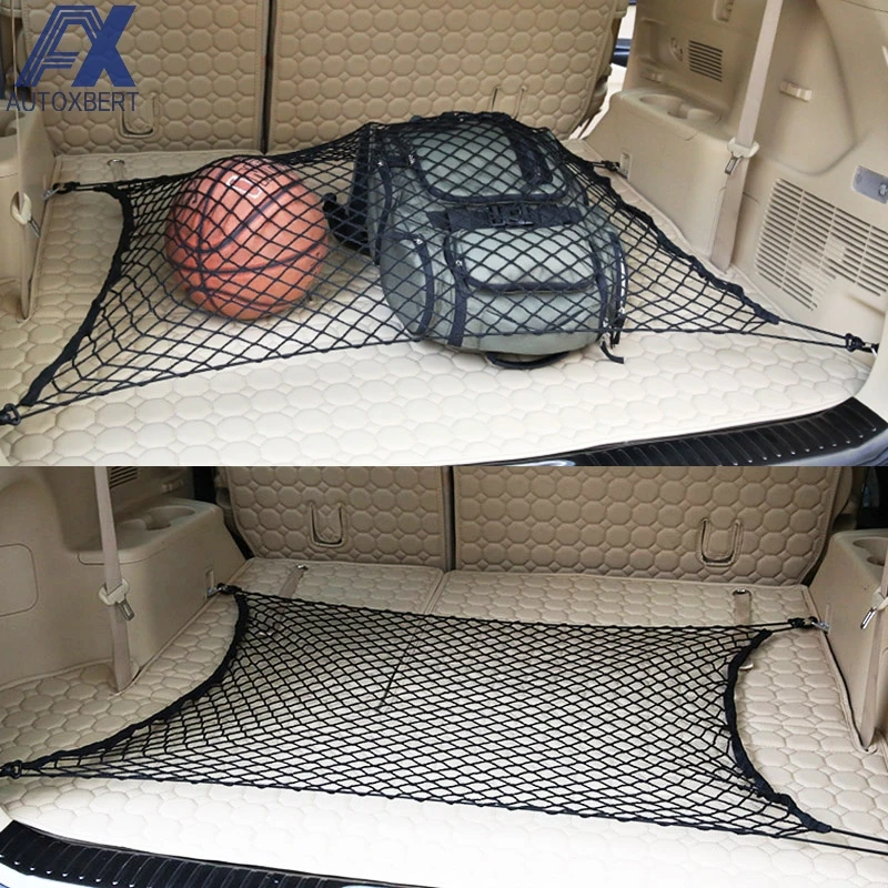 

AX Rear Trunk Boot Floor Cargo Net Mesh Luggage Elastic Hook Flat For Toyota Highlander Kluger 2008-2013 2014 2015 2016 2017