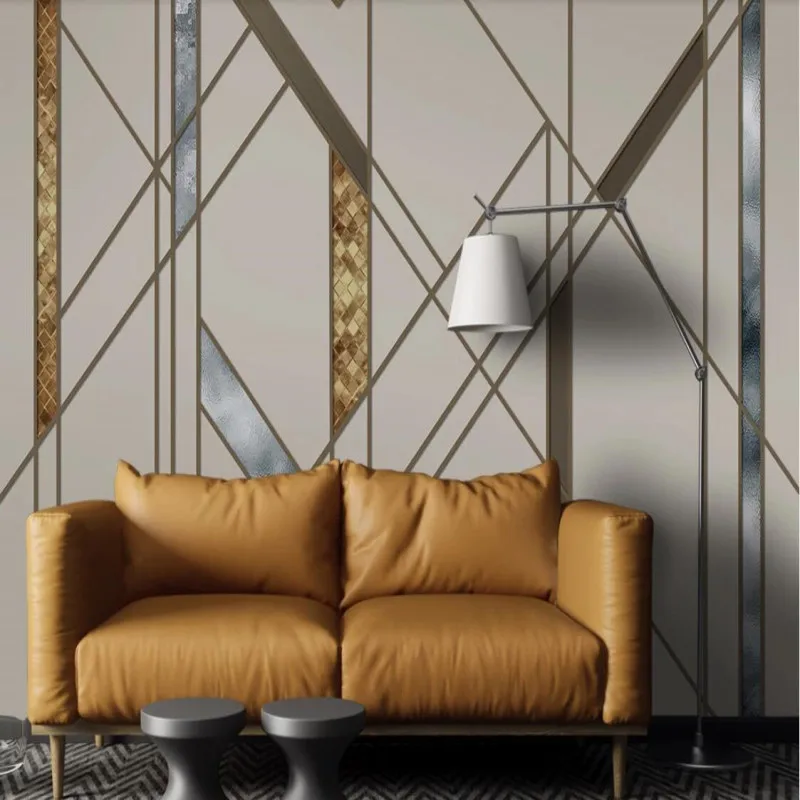 Nordic minimalistic personality abstract geometric line square TV background wall Nordic minimalistic personality abstract geometric line square TV background wall