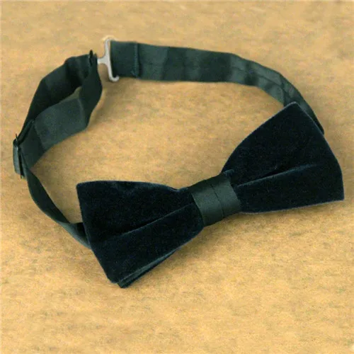 Мужские галстуки бархат Жених Брак Свадьба Bowties воротник рубашки галстук сплошной цвет черный красный галстук для мужчин - Цвет: dark green