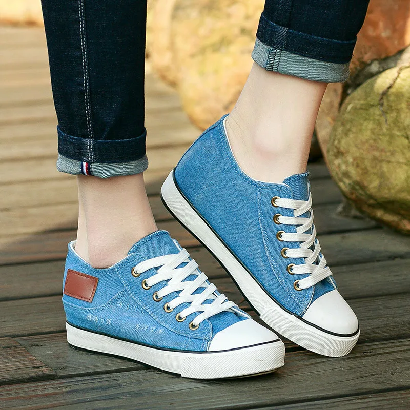 denim flat shoes womens