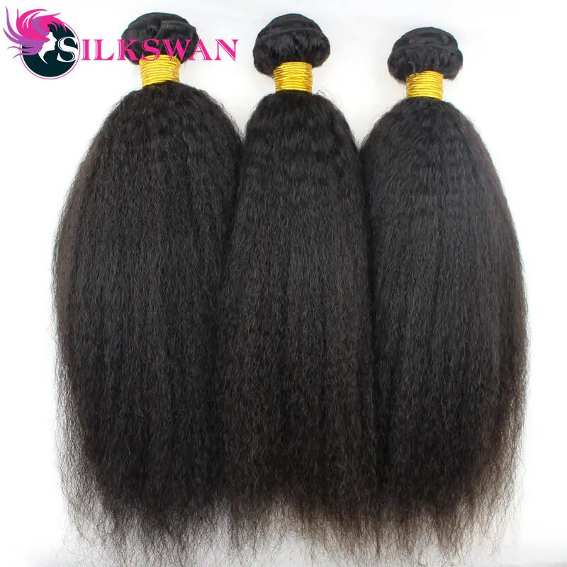 Шелклебедь волосы курчавые прямые пучки 1 шт/3 шт Малайзия Remy человеческие волосы натуральный цвет 10-30 дюймов
