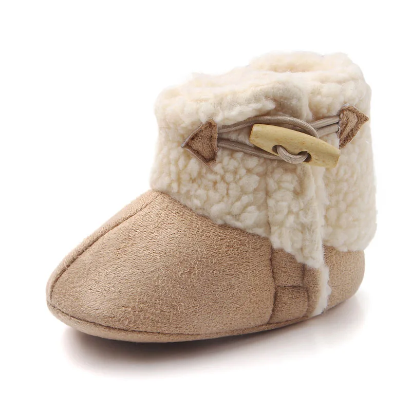 Новое поступление, милые зимние Нескользящие Детские зимние сапоги, теплая детская обувь для новорожденных девочек 0-15 месяцев
