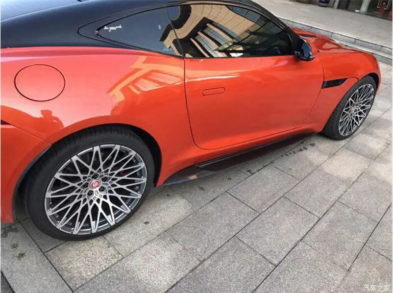 

NEW Carbon Fiber Side Body Skirts Kit Cover For 14-18 Jaguar F-TYPE FTYPE FOR 2015 2016 2017 2018 by Fedex