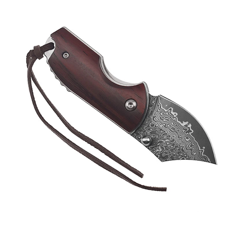 Складной нож дамасский нож высокой твердости мини складной нож открытый спасательный инструмент для выживания подарок коллекционный нож