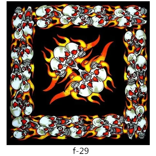 Из хлопка в стиле «хип-хоп» с черепами черный разноцветная бандана; повязка для волос; Головные уборы/волос повязка-шарф шеи наручные Обёрточная бумага Band головной убор для Для женщин/Me