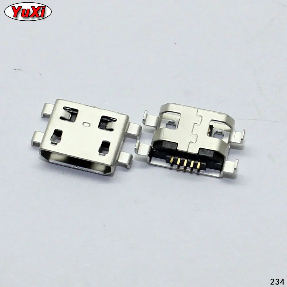 YuXi 50 шт. разъем Micro USB 5Pin Тяжелая пластина 0 8 мм B тип гнездо для зарядки порт