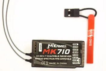 

Mkron 2.4GHz 7CH MK710 RC receiver support PPM output DSM-X DSM-2 compatible DX7 JR transmitter