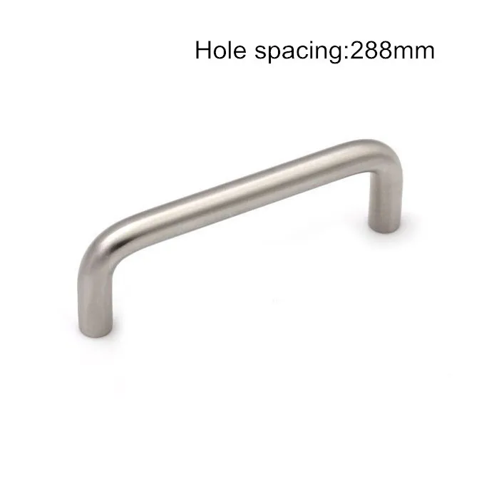 

Stainless Steel Cabinet Handle Durable Cupboard Pull Kitchen Handles Bars Furniture Pulls Round Angle 288mm Hole spacing