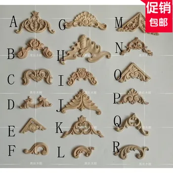 

4pcs/lot, small commodity,Wood Applique, European wood trim, decorative decals, door and table decorated with carved(A762)