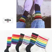 12 пар = 24 шт. 200 иглы граф натуральный хлопок Для женщин носки Радуга манжеты обувь оптом пятки Sokken женский