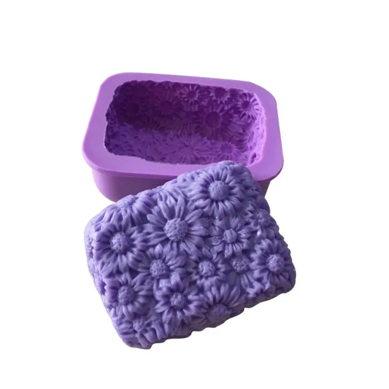 Маргаритка Цветочная форма для мыла DIY ручной работы 3D шоколадная Силиконовая Форма Ремесло кухонный торт выпечки помадка формы для мыла