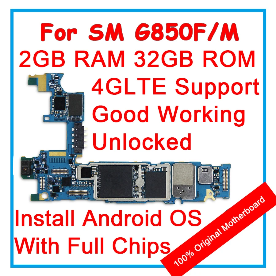 Для samsung Galaxy Note 4 mini Alpha G850F G850M 32 ГБ rom оригинальная разблокированная материнская плата версия Основная логическая плата с чипами