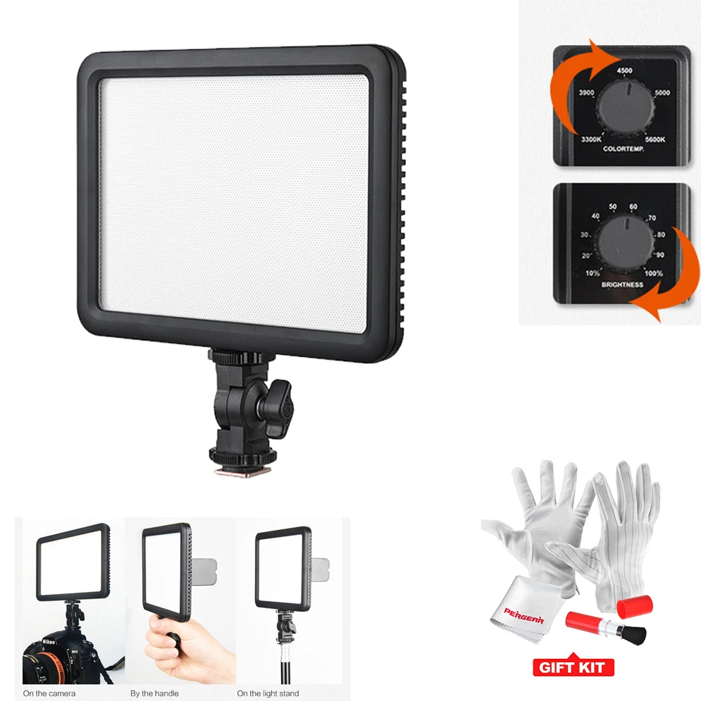 

Godox Ultra Slim LEDP120C 116 Pcs LED Studio Video Continuous Light Lamp For Camera Camcorder 3300K~5600K Brightness Adjustable