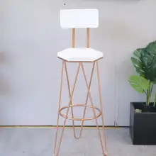 Интернет красный барный стул барная стойка Скандинавская Бытовая железная художественная спинка стул простой современный парта высокий стул