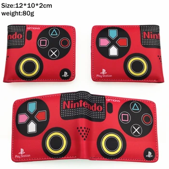 

Nintendo PlayStation NES Controller pu short wallet Bifold Photo Card Holder Layer student colour Zip Pocket Boy girl Coin Purse