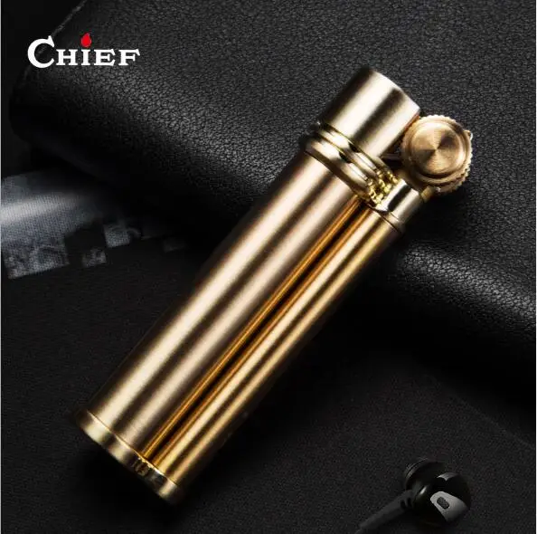 

CHIEF-016 creative antique old metal wheel kerosene lighter outdoor emergency standby fire source