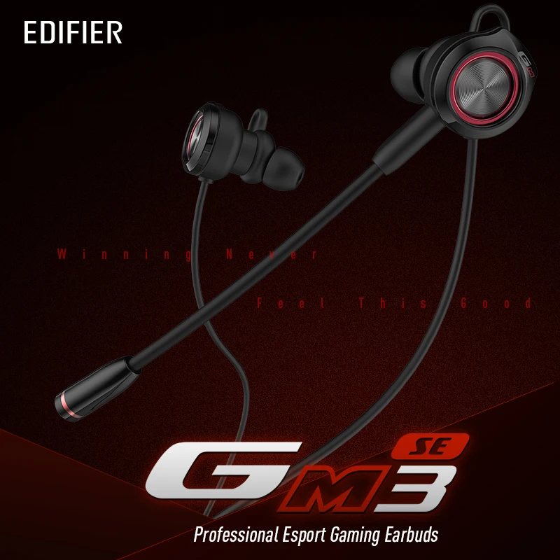 EDIFIER GM3SE игровая гарнитура с двумя микрофонами, двойные движущиеся катушки, точное акустическое позиционирование, дугообразные наушники