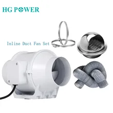 Special Offers 4''High Efficiency Home Inline Duct Pipe Set with 2 Clamps Air Vent Pipe Hose Ventilation Extractor Fan for Kitchen Bathroom Special Offers 4''High Efficiency Home Inline Duct Pipe Set with 2 Clamps Air Vent Pipe Hose Ventilation Extractor Fan for Kitchen Bathroom