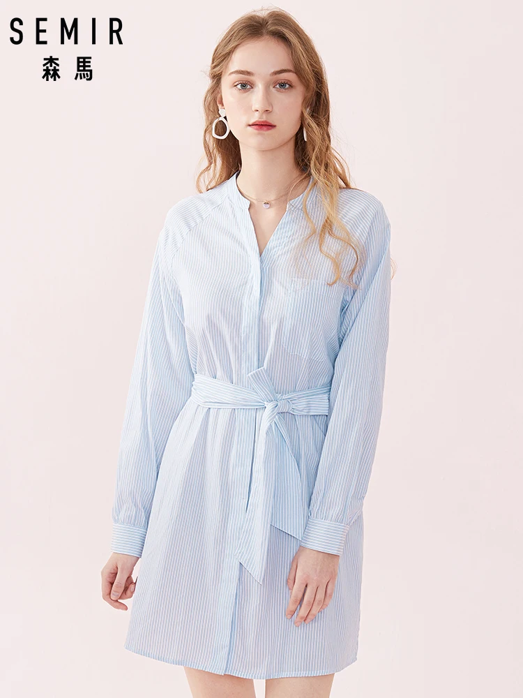 

SEMIR Women Long sleeve Dress Printed Women Soft Cotton Dress with Long Sleeve A-line Dress in Casual Style for Spring Autumn